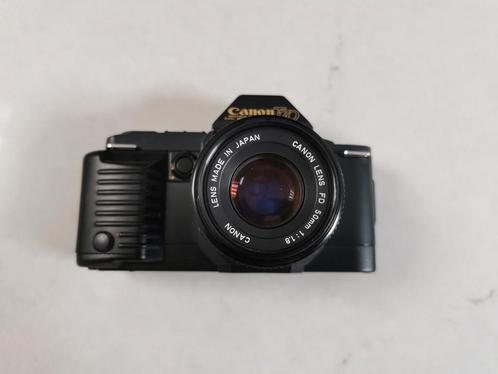 Canon T70 + 50mm F1.8, Audio, Tv en Foto, Fotocamera's Analoog, Zo goed als nieuw, Canon, Ophalen of Verzenden