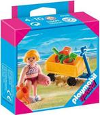 Playmobil meisje met bolderwagen, Comme neuf, Ensemble complet, Enlèvement ou Envoi