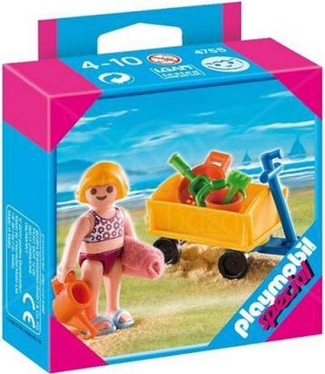 Playmobil meisje met bolderwagen