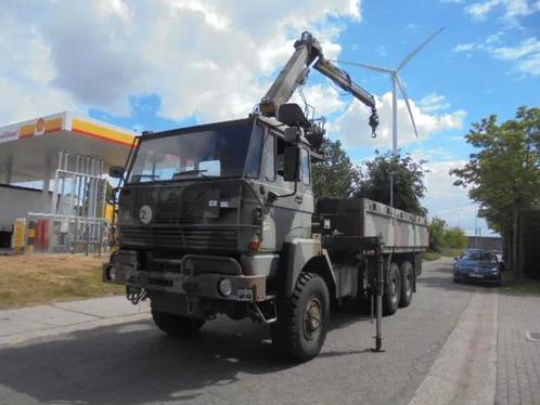 DAF YHZ 2300 6X6 + HIAB CRANE (bj 1988), Auto's, Vrachtwagens, Te koop, DAF, Diesel, Euro 2, Handgeschakeld, Groen, BTW verrekenbaar