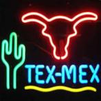 Tex-mex neon licht reclame verlichting mancave bar neons, Verzamelen, Nieuw, Ophalen of Verzenden, Lichtbak of (neon) lamp