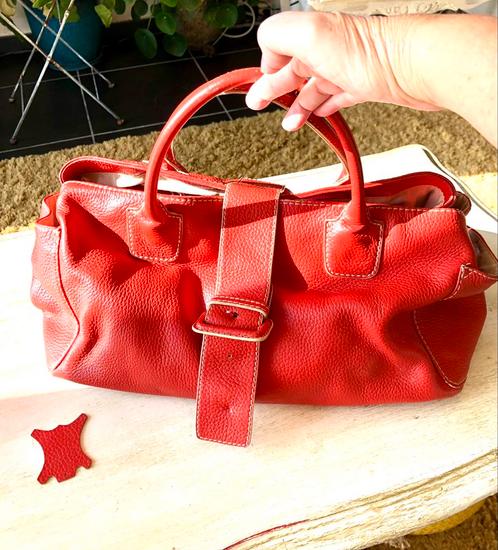 Très beau sac Zara en cuir grainé orange, Handtassen en Accessoires, Tassen | Schoudertassen, Gebruikt, Overige merken, Oranje
