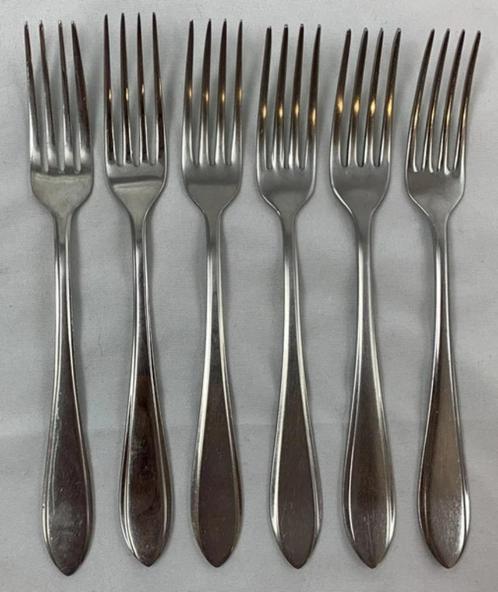 Gero Zilmeta 718 puntfilet dessertvorken 17,5cm set van 6, Huis en Inrichting, Keuken | Bestek, Zo goed als nieuw, Verzenden