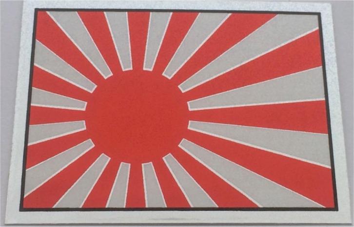 Japanse Kamikaze vlag metallic sticker #4, Motoren, Accessoires | Stickers, Verzenden