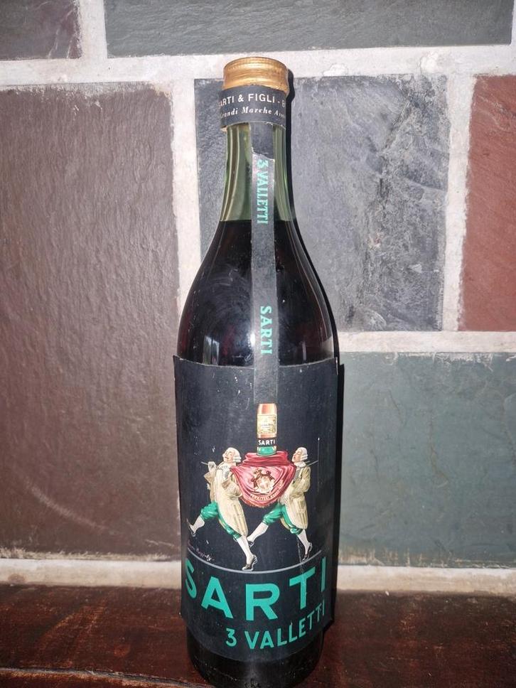 Cognac/Brandy Sarti 1950 60eur, Verzamelen, Wijnen, Nieuw, Ophalen of Verzenden