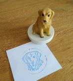Zeldzaam handbeschilderd miniatuur '92 stempelhond labrador, Gebruikt, Ophalen of Verzenden, Dier