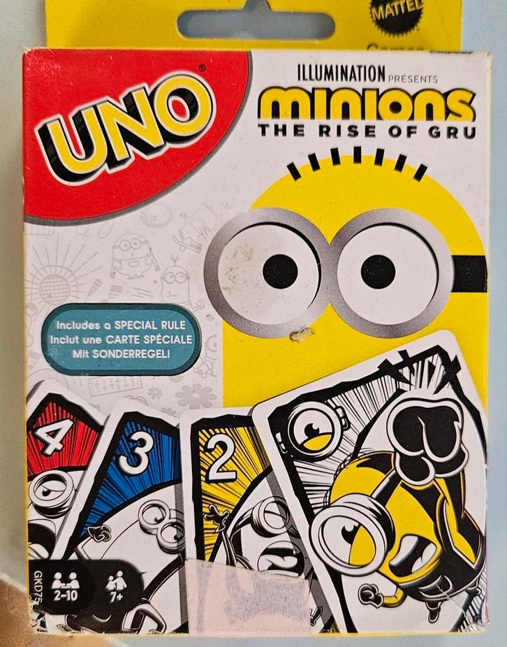UNO kaartspel Minions speciale editie, Hobby en Vrije tijd, Gezelschapsspellen | Kaartspellen, Zo goed als nieuw, Ophalen of Verzenden