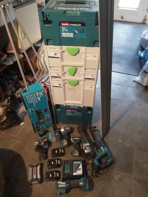 Set van 8 FESTOOL- en MAKITA-machines, Doe-het-zelf en Bouw, Gereedschap | Overige machines, Zo goed als nieuw, Ophalen