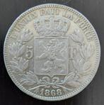 Belgium 1868 - 5 Fr. Zilver - Leopold II - Morin 155 -Pr/SUP, Argent, Envoi, Monnaie en vrac, Argent