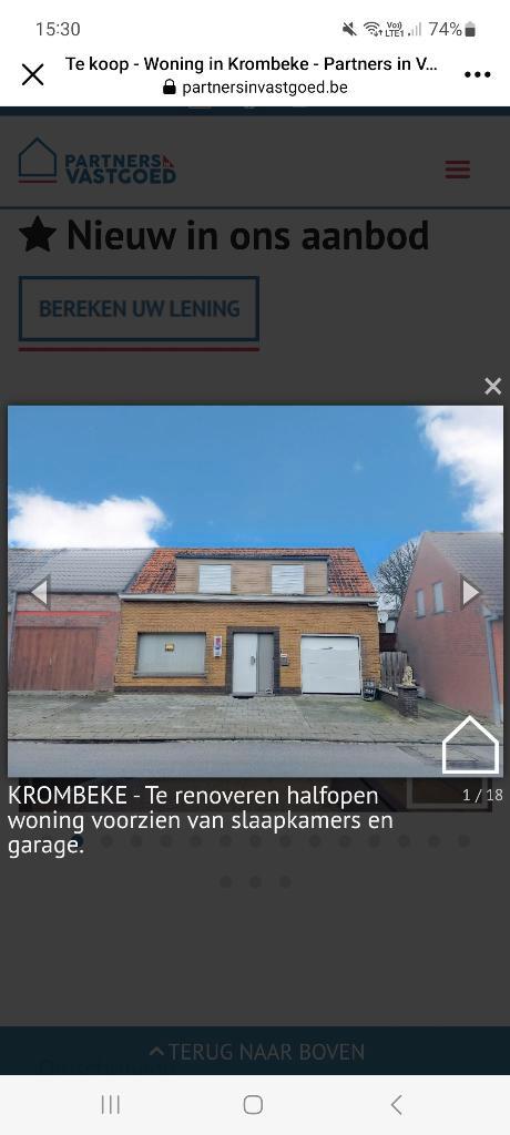 Huisje te koop, Immo, Huizen en Appartementen te koop, Provincie West-Vlaanderen, Tussenwoning, Verkoop zonder makelaar, F