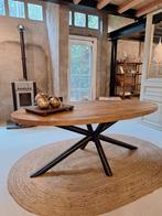 Showroommodel tafel in mangohout – Nu voor maar €447!, Huis en Inrichting, Ophalen, Zo goed als nieuw, Metaal