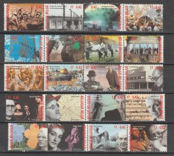 België 2000 Beroemdheden oorlog/vrede/kunst ** beschikbaar voor biedingen