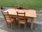 Eettafel en vier stoelen (ikea), Ophalen, Gebruikt, 50 tot 100 cm, Vijf personen of meer