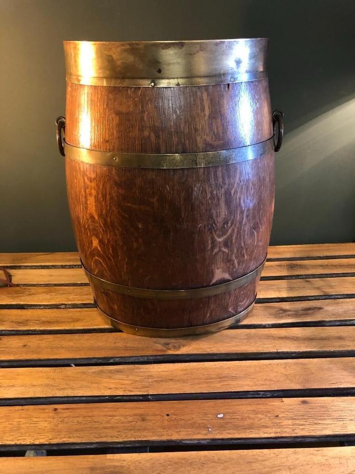 Antieke Ovale Houten Paraplu of Vaas Bak., Antiek en Kunst, Antiek | Woonaccessoires, Ophalen of Verzenden