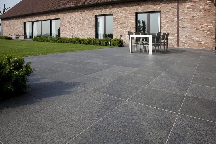 Terrastegels Graniet ZEER MOOI 50x50x2 19m² - NIEUW €65/m², Ophalen, Zo goed als nieuw, Terrastegels, Natuursteen