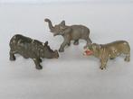 Lot van 3 vintage safari dieren (van o.a. Elastolin), Verzamelen, Ophalen of Verzenden, Gebruikt