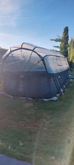 Zwembad Exit met overkapping, zandfilterpomp en warmtepomp., Gebruikt, 200 tot 300 cm, Rechthoekig, Ophalen