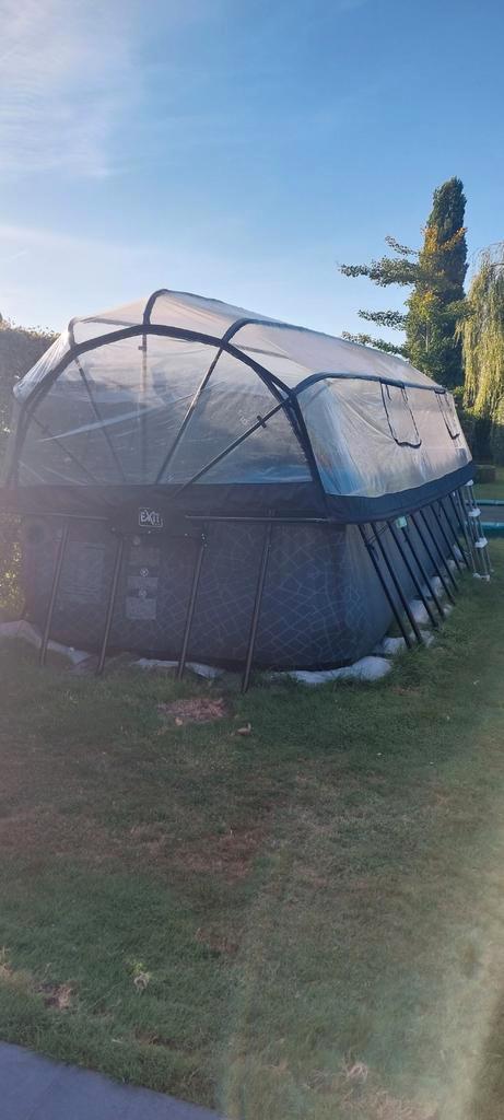 Zwembad Exit met overkapping, zandfilterpomp en warmtepomp., Jardin & Terrasse, Piscines, Utilisé, Piscines hors sol, 120 cm ou plus