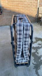 reisbed - plooibed, Maison & Meubles, Chambre à coucher | Lits, 90 cm, Gris, Une personne, Enlèvement