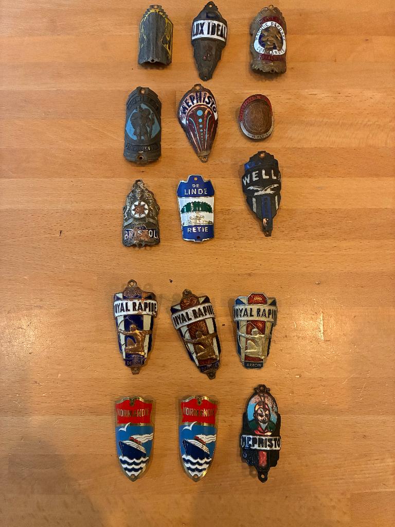 Fiets kopmerken, balhoofdplaatjes gebruikt, Enlèvement, Utilisé