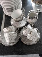 6 mokkatasjes koffietasjes met ondertassen en suikerpotje, Antiek en Kunst, Ophalen of Verzenden