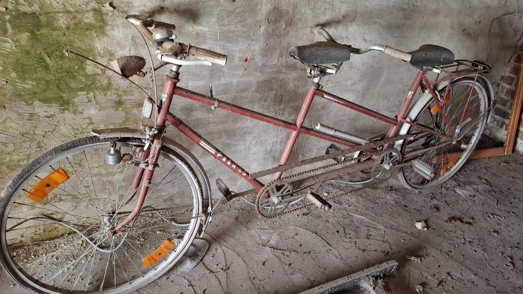 Oude tandemfiets, Ophalen, Gebruikt
