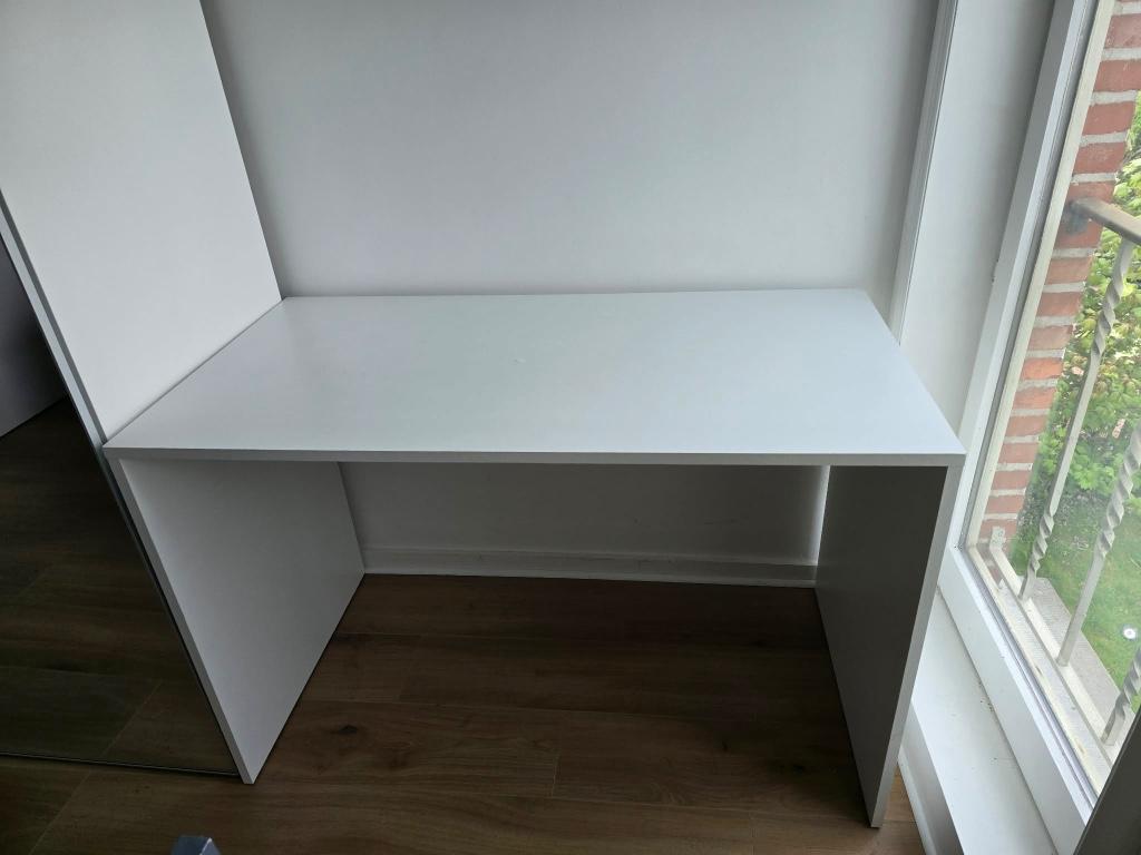 Bureau, Maison & Meubles, Classique, Comme neuf, Blanc, 117 cm