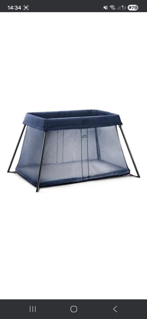 Lit Parapluie BabyBijorn blue très bon état, Lit