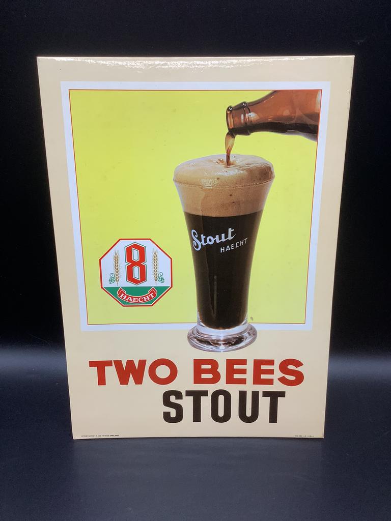 Oude Stout Haecht reclame bord, Ophalen of Verzenden