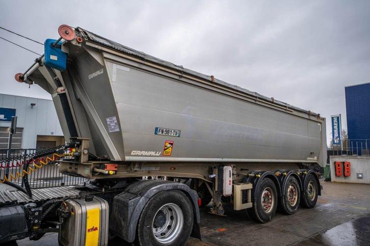 Granalu ALU- TP 28m3 +BACHE ELEC CRAMARO (bj 2020), Auto's, Vrachtwagens, Bedrijf, Te koop, Aanhangers en Opleggers, Overige brandstoffen