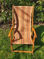 Kinder strandstoel, Tuin en Terras, Tuinstoelen, Ophalen, Gebruikt, Hout, Verstelbaar