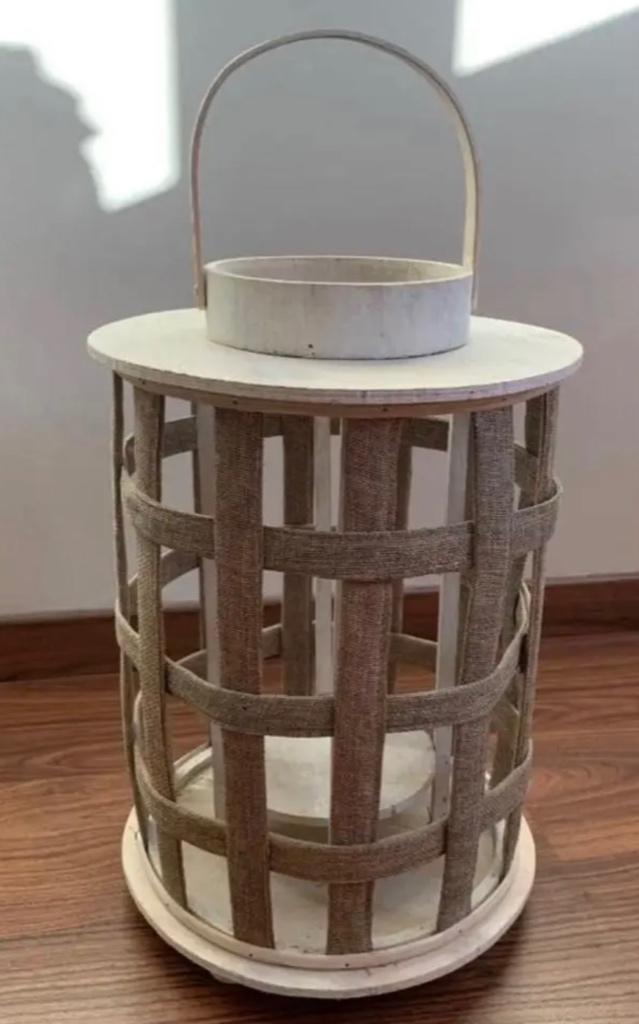 Superbe lanterne décorative neuve, Neuf, 25 à 50 cm, Beige, Enlèvement