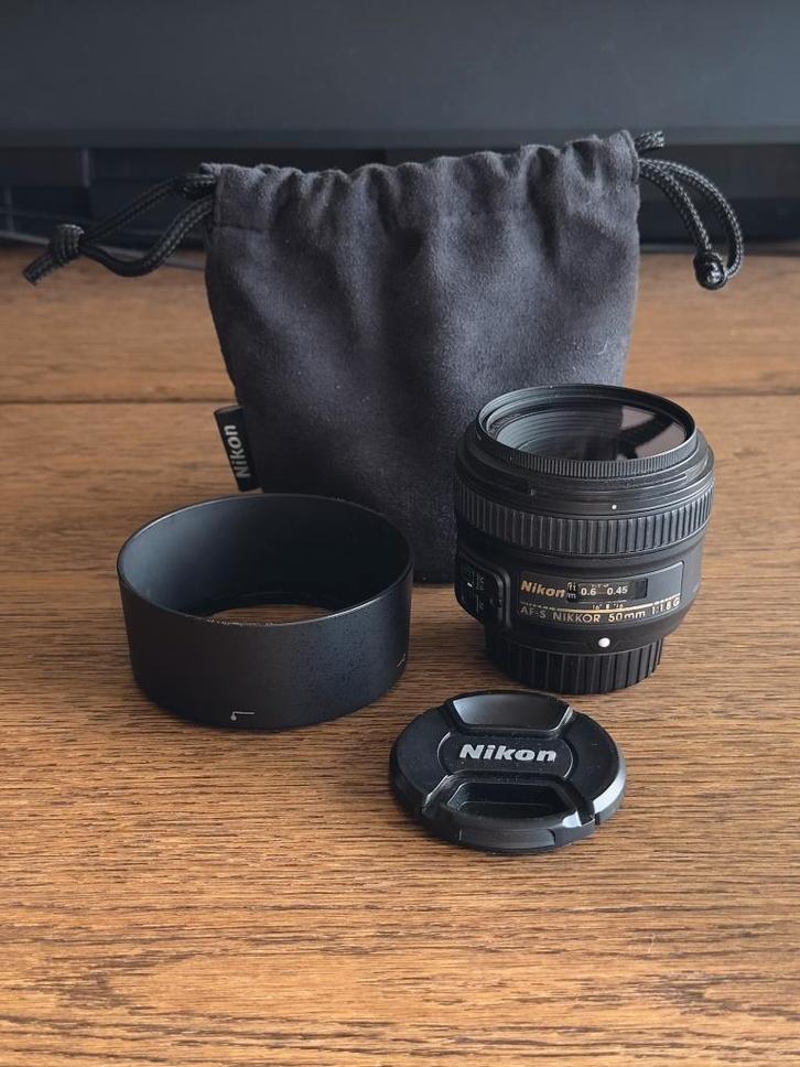 Nikon AF-S Nikkor 50mm f/1.8G, Audio, Tv en Foto, Foto | Lenzen en Objectieven, Zo goed als nieuw, Standaardlens, Ophalen of Verzenden