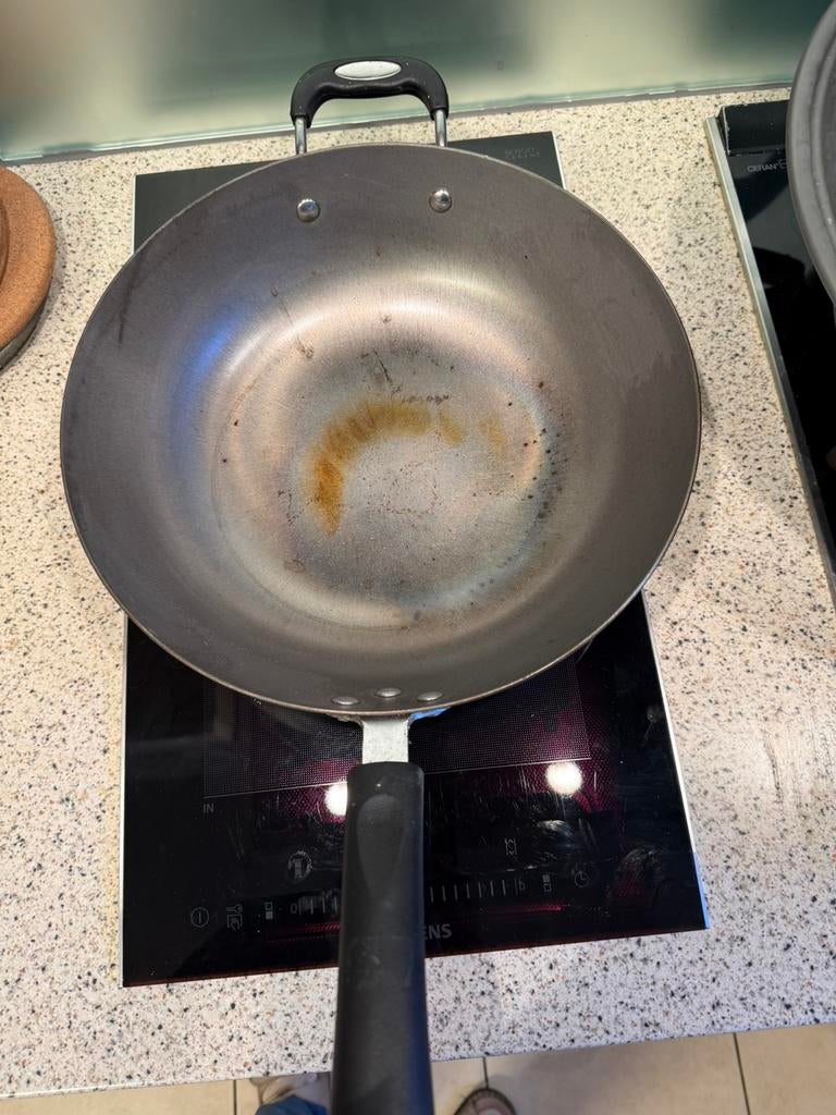 Wok 30 cm – geschikt voor inductie, Ophalen, Zo goed als nieuw, Wok