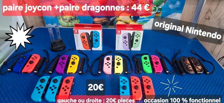 accessoires switch & switch2 : joycon,volant,chargeur,grip, Consoles de jeu & Jeux vidéo, Jeux | Nintendo Switch, Comme neuf, Enlèvement ou Envoi