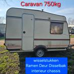 Caravan Sterckeman 750kg wisselstukken raam deur chassis 4m, Caravanes & Camping, Enlèvement
