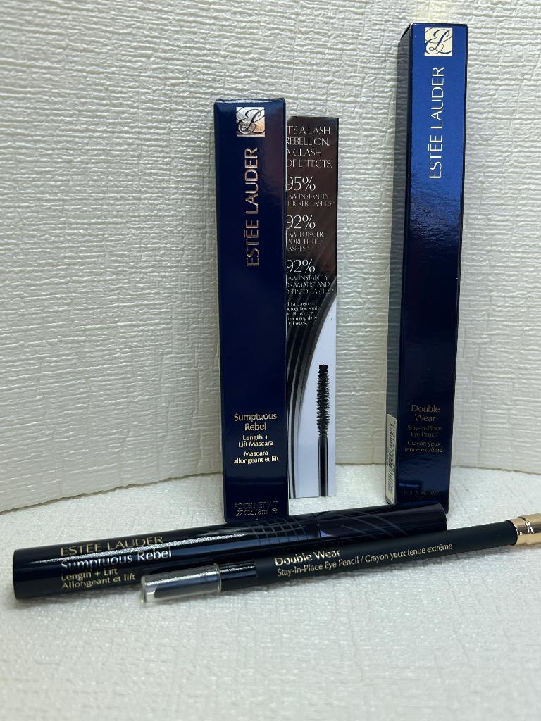 Estée Lauder mascara + eye pencil nieuw, Ogen, Zwart, Nieuw, Ophalen of Verzenden