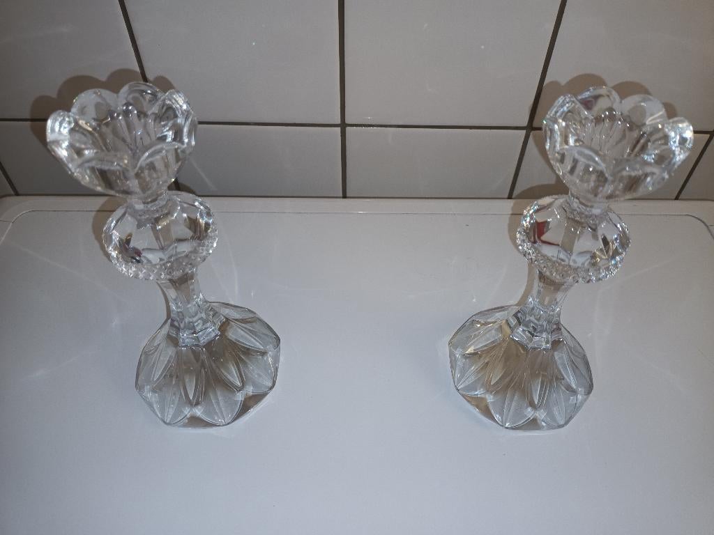 Set van 2 vintage Mikasa pirouette kandelaars, Ophalen of Verzenden