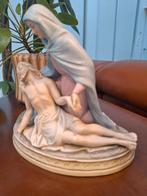 Antiek Heilig beeldje in biscuit Andenne, Antiek en Kunst, Ophalen