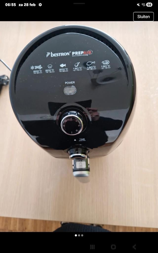 Airfryer bestron, Electroménager, Friteuses à air, Enlèvement, Comme neuf, Friteuse à air