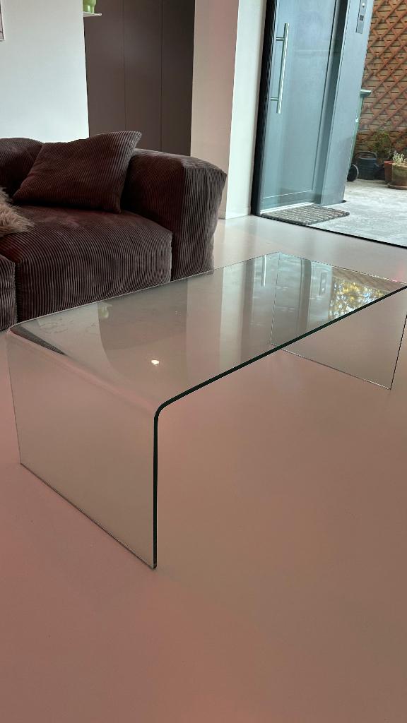 Table basse en verre, Maison & Meubles, Tables | Tables de salon, 100 à 150 cm, Comme neuf, Verre, Enlèvement