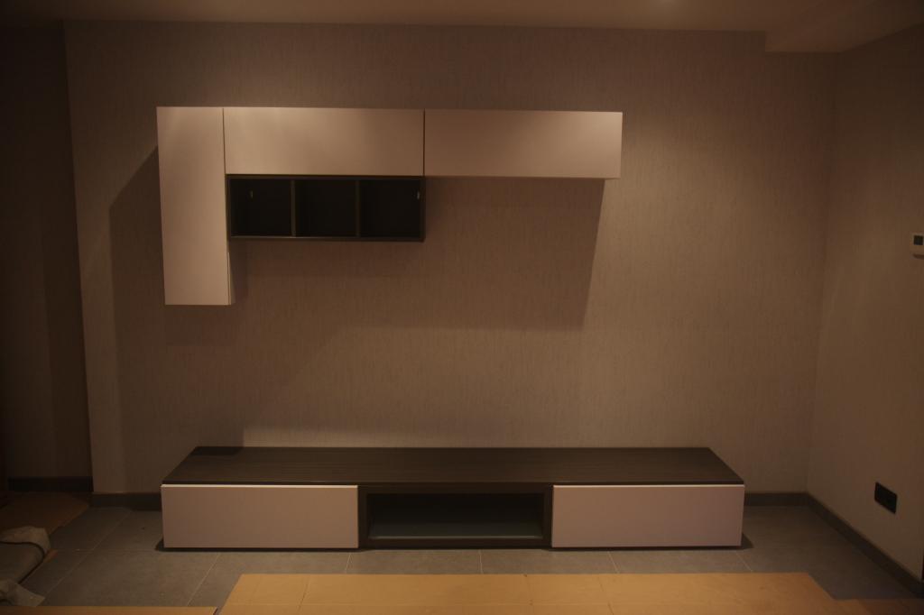 Wand (tv) meubel moduleerbaar, Huis en Inrichting, Kasten | Wandmeubels, Zo goed als nieuw, Met lade(s), Met deur(en), Met klep(pen)