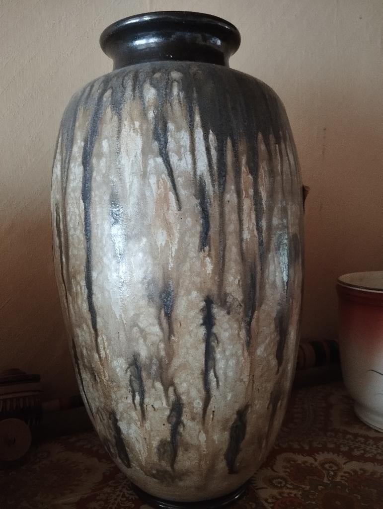 Vase en grès de style Art Déco Roger Guérin Vintage, Antiquités & Art, Enlèvement