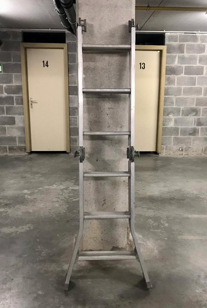 Échelle pliante multifonction 4x3 aluminium, Bricolage & Construction, Échelles & Escaliers, Comme neuf, Échelle, 2 à 4 mètres