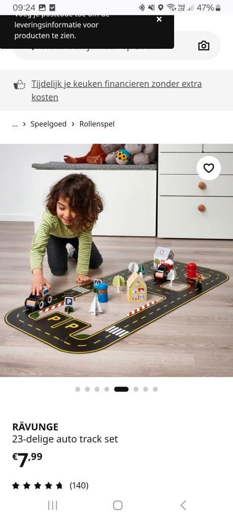 RÄVUNGE 23-delige auto track set, Kinderen en Baby's, Speelgoed |Speelgoedvoertuigen, Nieuw, Ophalen