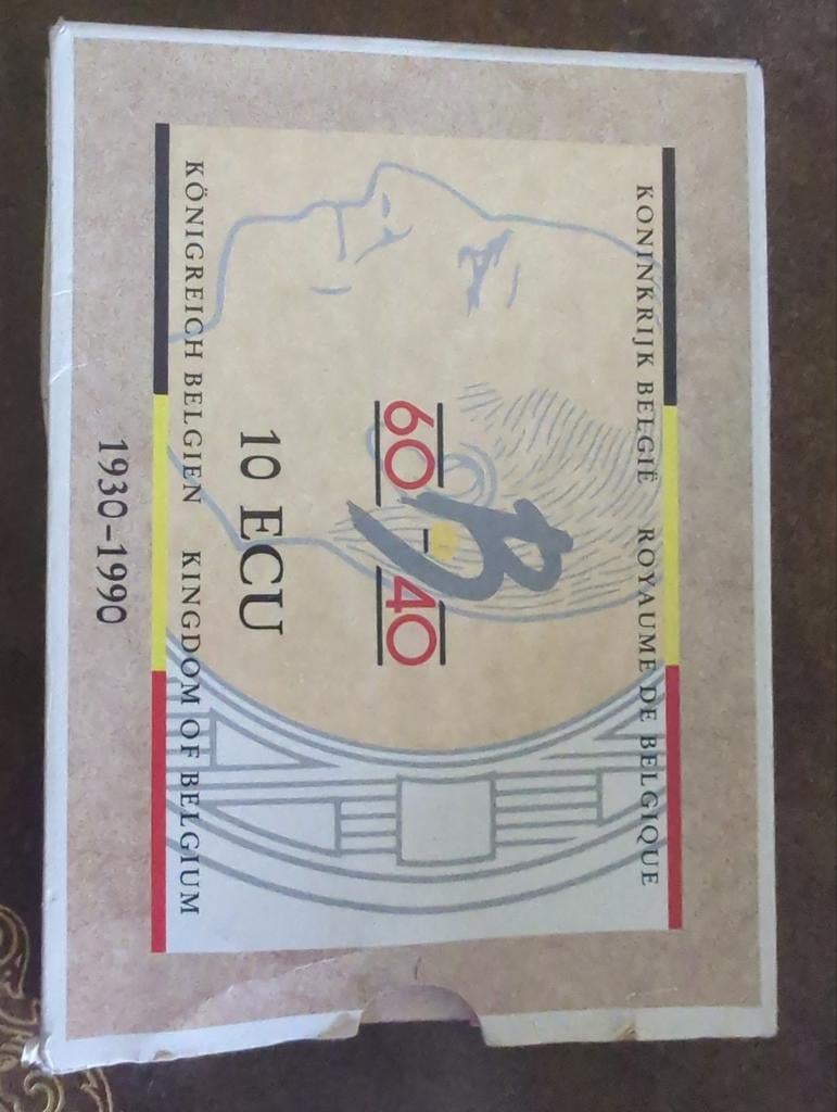 10 ecu OR/Ar, Timbres & Monnaies, Monnaies | Belgique, Or, Or