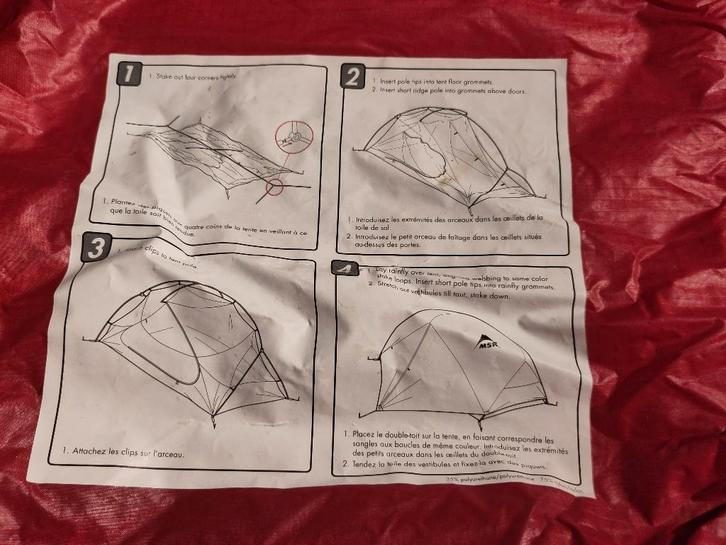 Tente msr hubba nx, Caravans en Kamperen, Tenten, tot en met 2, Zo goed als nieuw, Ophalen of Verzenden