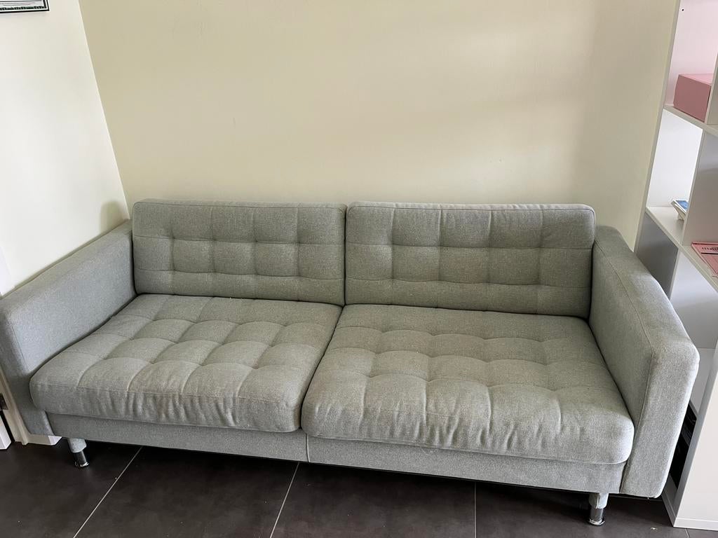 Landskrona zetel lichtgroen ikea 3-zit, Ophalen, Gebruikt, Driepersoons, Rechte bank