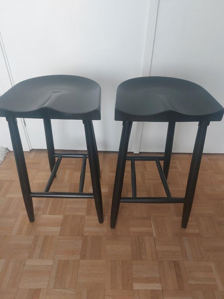 Barkrukken  in teak, Huis en Inrichting, Barkrukken, Ophalen