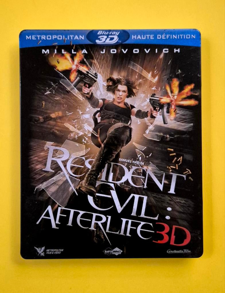 Coffret 2x Blu Ray 3D 📀 Resident Evil 4 Afterlife, Enlèvement ou Envoi, Utilisé, Horreur